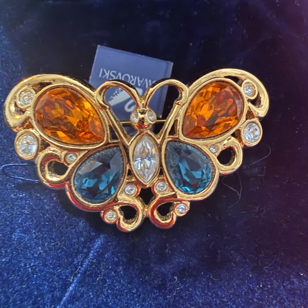 Swarovski Crystal Butterfly Brooch